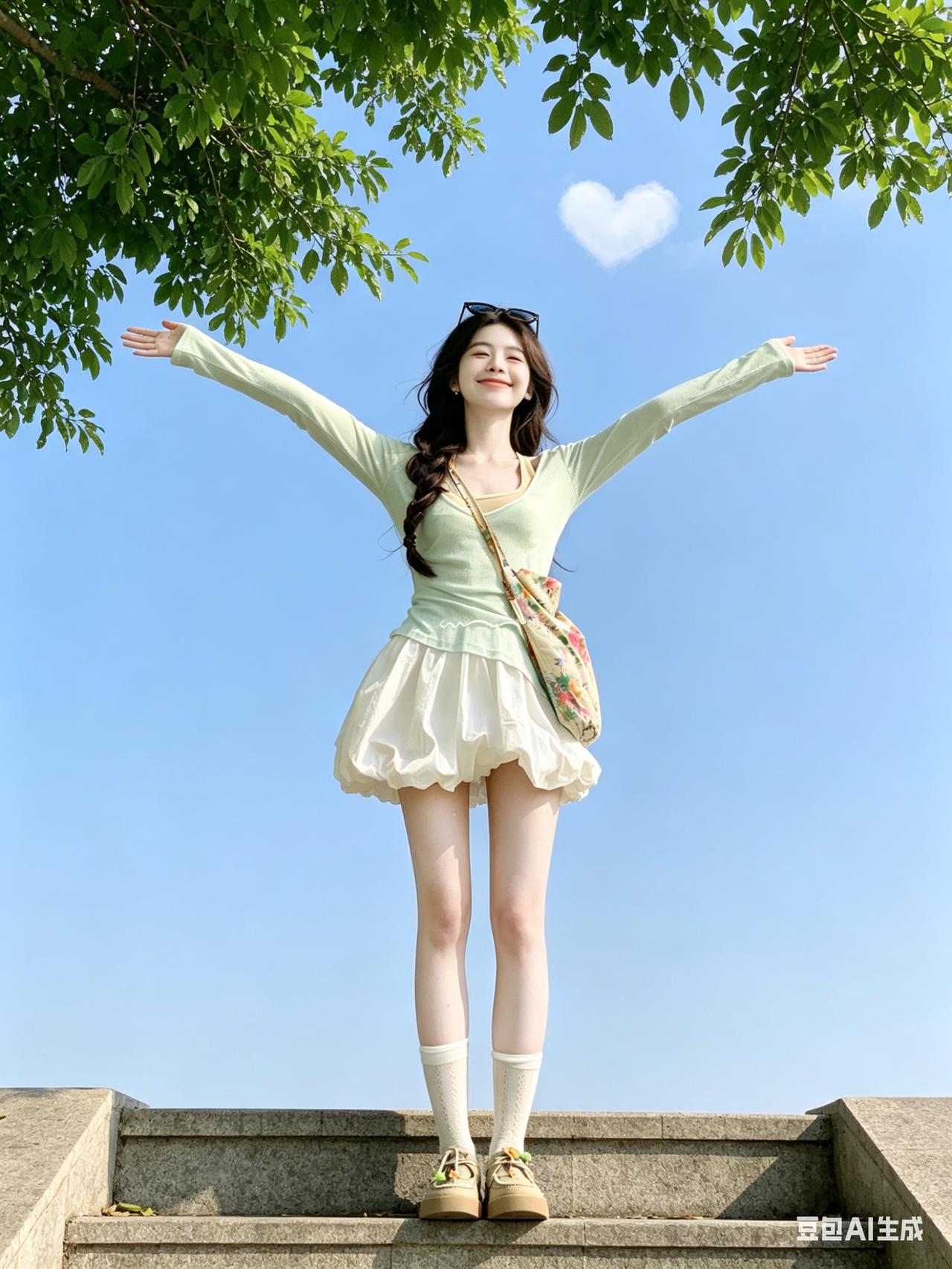 阳光明媚，少女心满满，拥抱自然，感受美好！🌞💕