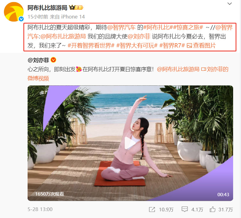 刘亦菲的代言品牌又又又又又联动啦~​​​