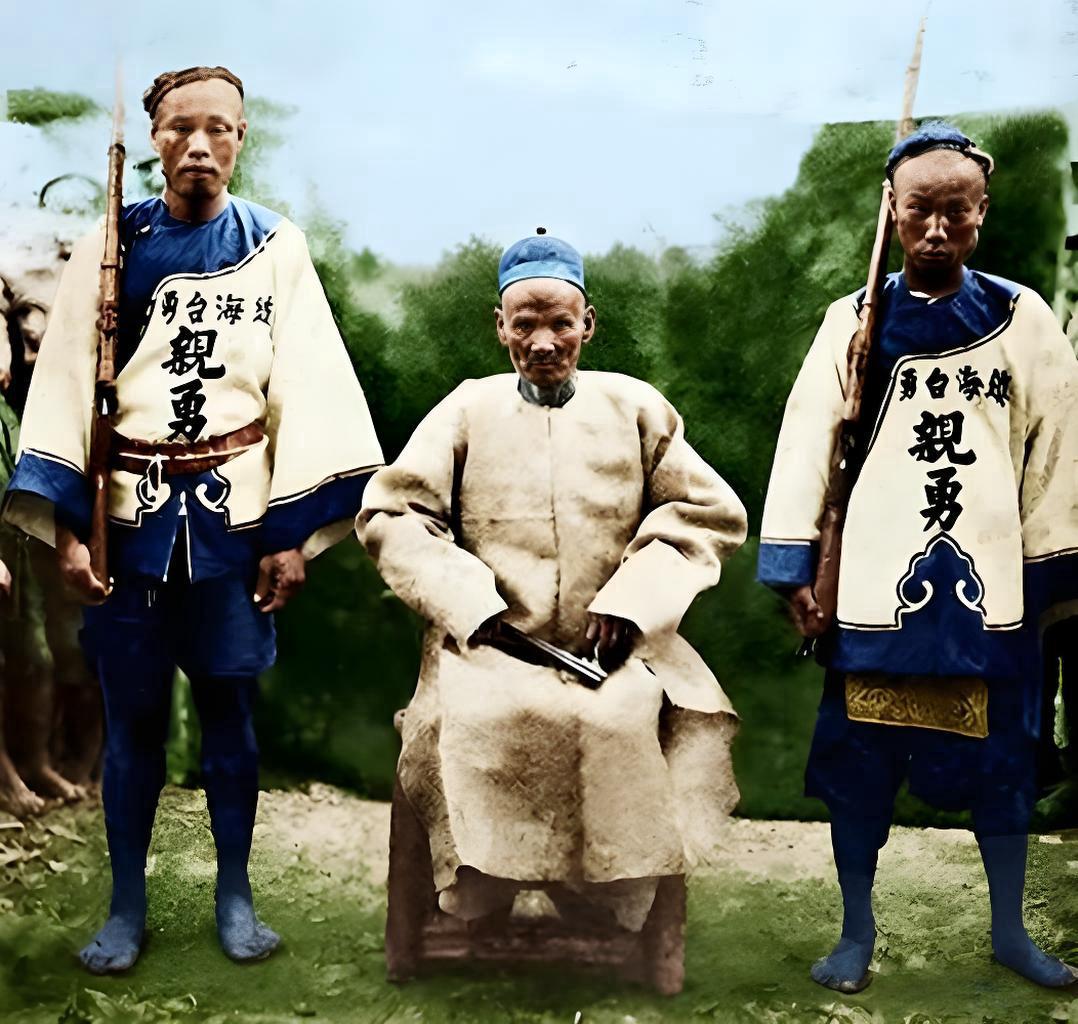 1884-1885年清法战争期间，台湾台南地方武装领袖陈辉煌与他的“亲勇”队伍的