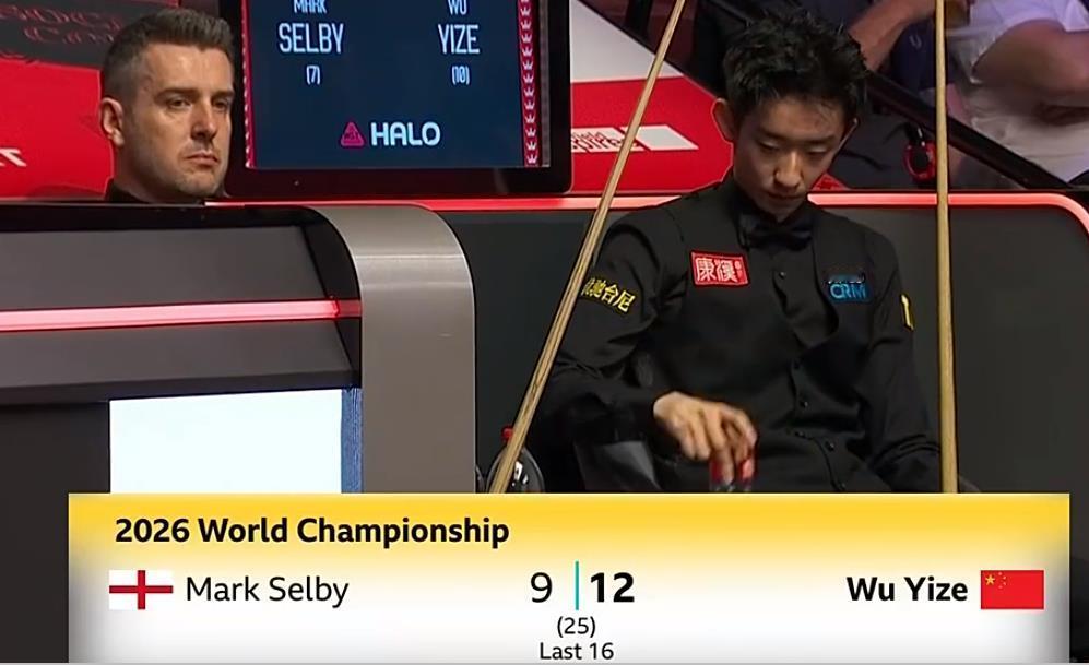 塞尔比和吴宜泽的比赛真的是菜鸡互啄，双方太多简单球失误了，本来魔王塞尔比打球就慢