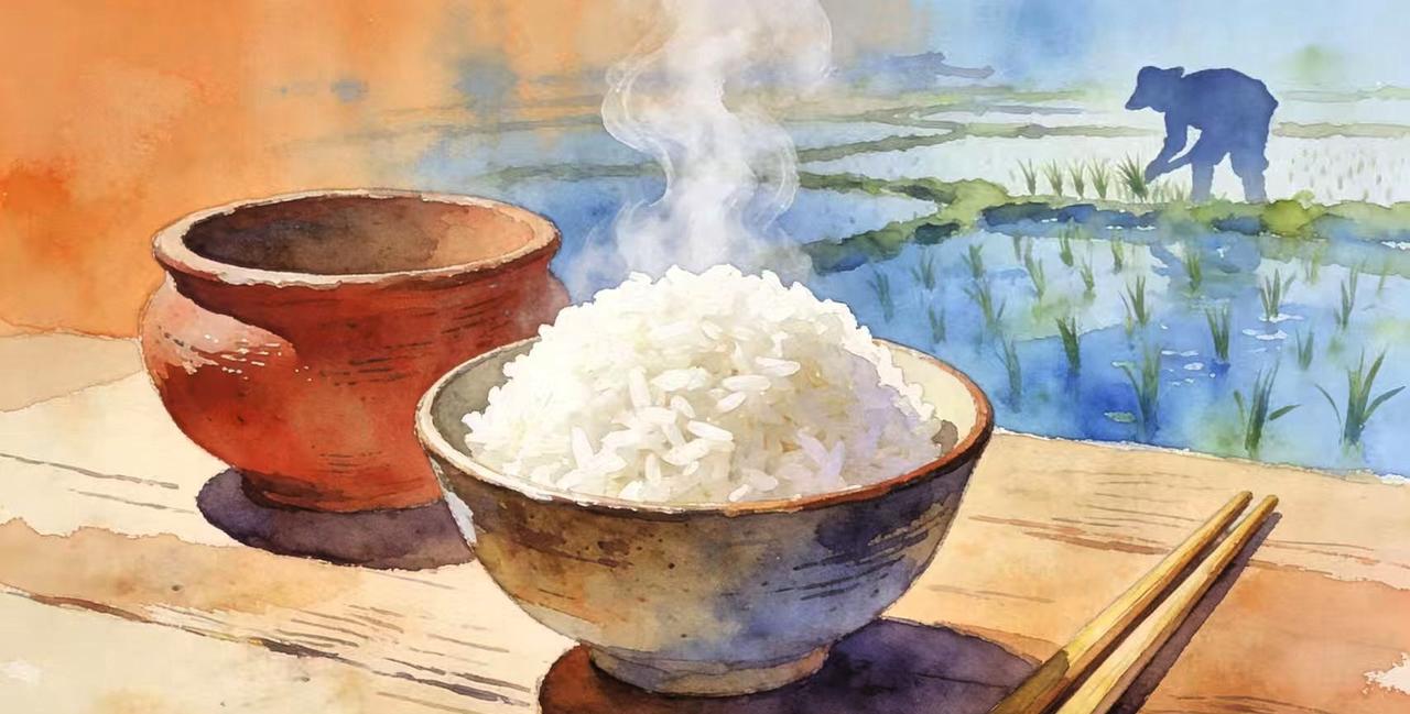 一个老外来中国，吃完一碗普普通通的白米饭，撂下筷子说了句石破天惊的话：“跟你们比