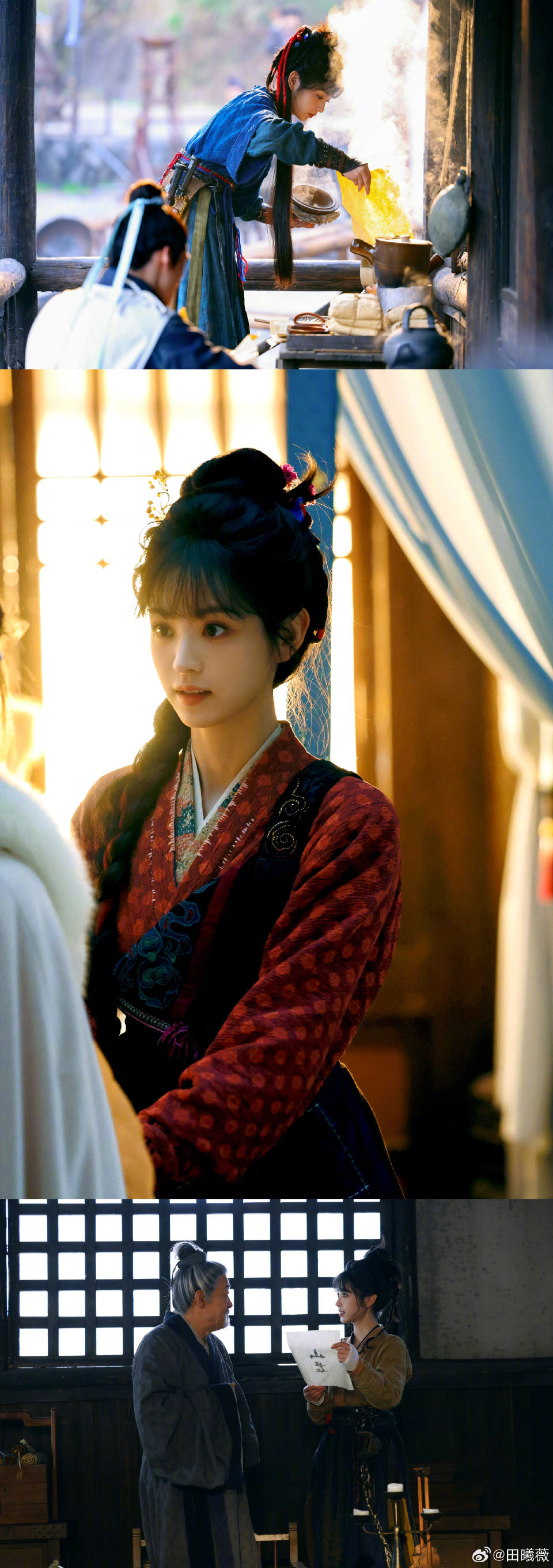 田曦薇晒与张凌赫头纱合照真的好喜欢这种温柔又真诚的样子，对每个角色都用心，对每份