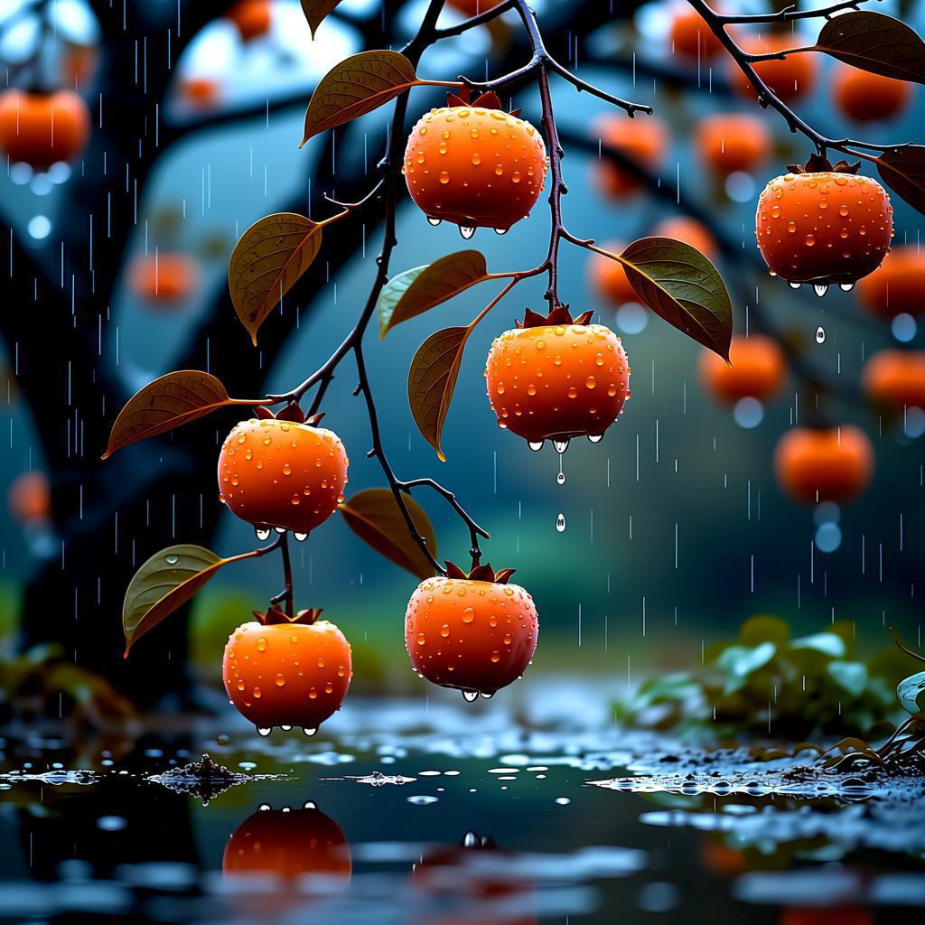 今日霜降，从昨天晚上开始就一直在下雨，现在早上9点多了，还是阴雨蒙蒙的。一早起床