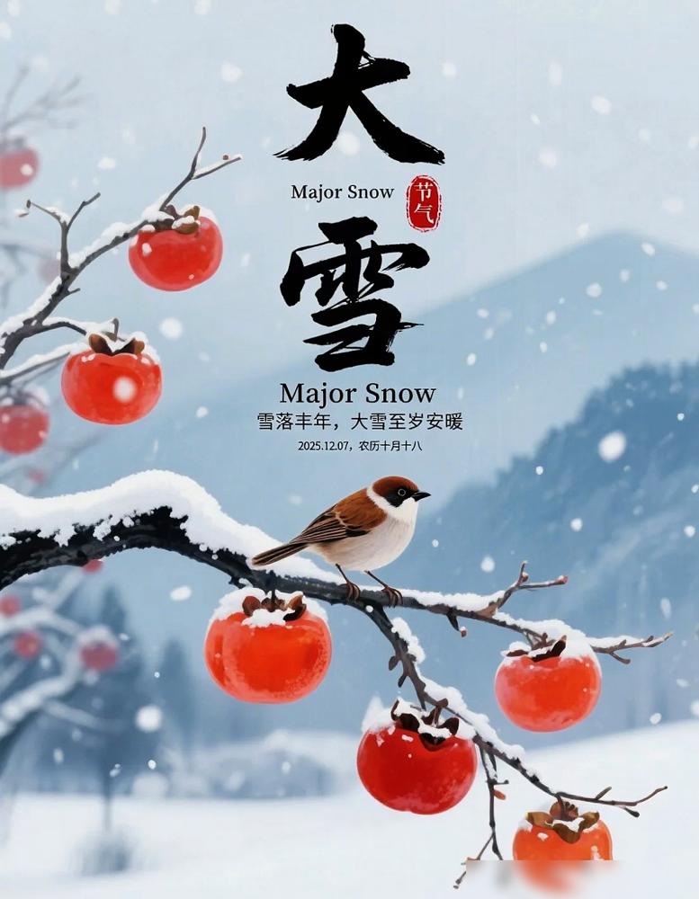 明天就是大雪节气了！​很多年轻人不懂，​老话说得好“上午大雪冰上走，