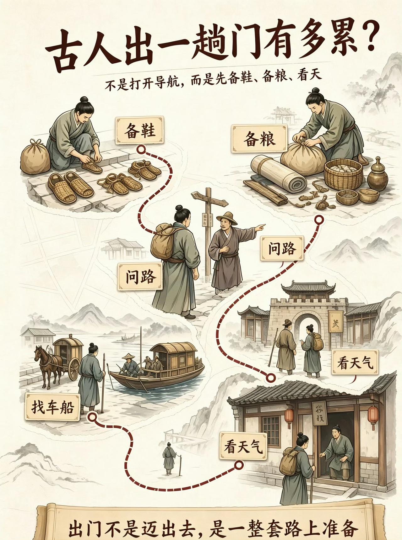 看过一种说法，古代95%的人一辈子没出过自己生活村子的十公里范围。