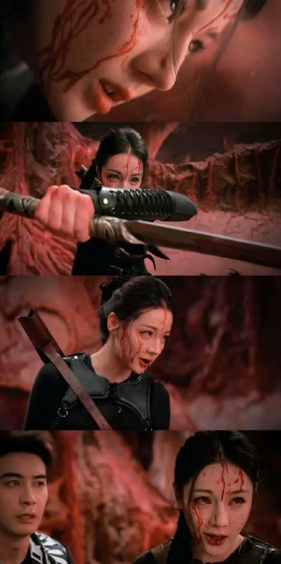 迪丽热巴我有点不认识你了美女的可塑性就是很强！内娱苦这款疯刀美人很久了！ 艳到