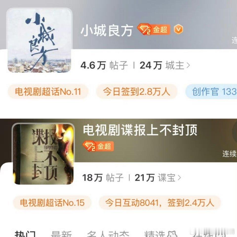小城良方已经超了谍报，这么火吗​​​