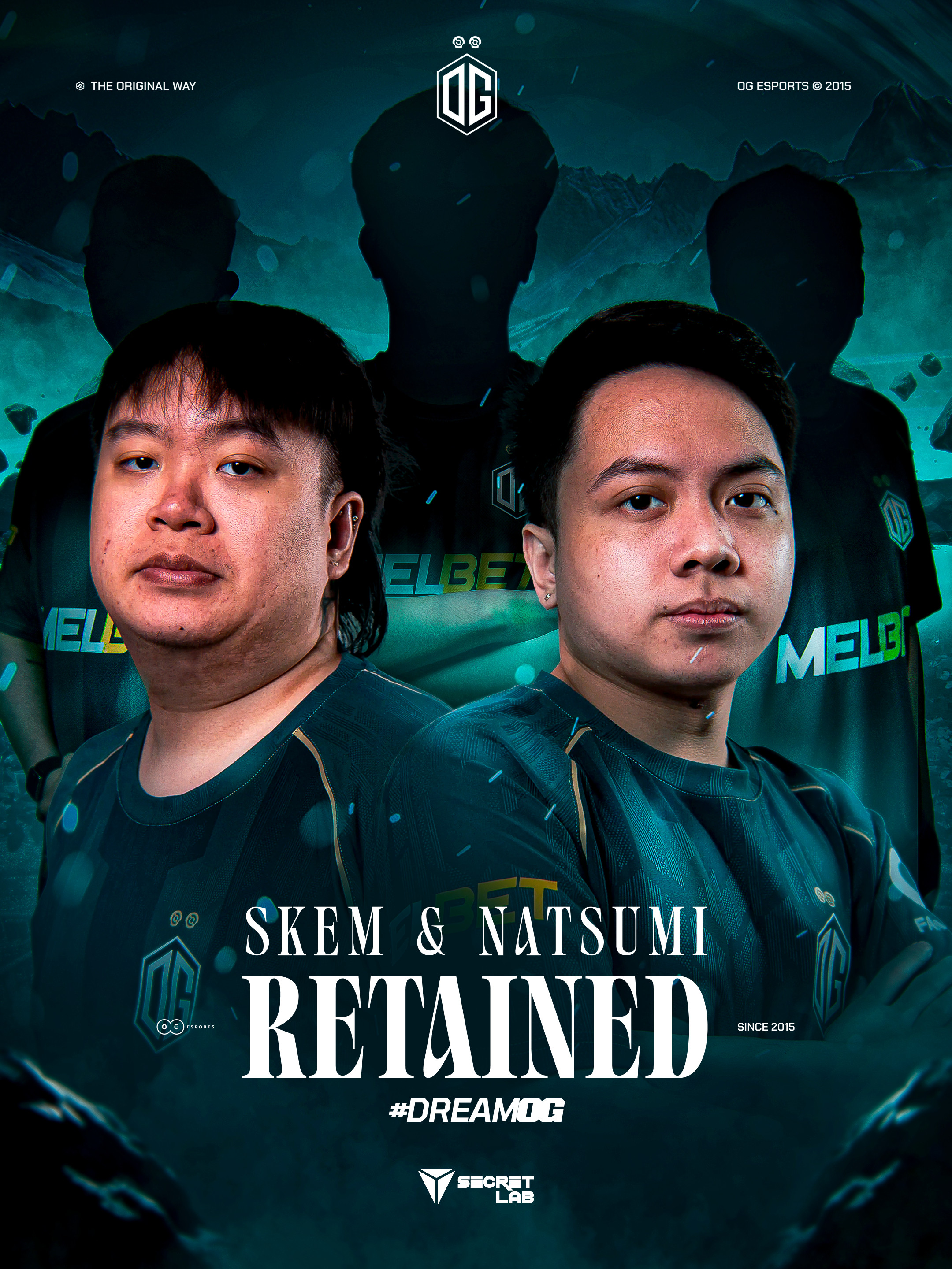 Natsumi与Skem将会继续身披OG战袍迎战接下来的Dota赛事！另外有3位