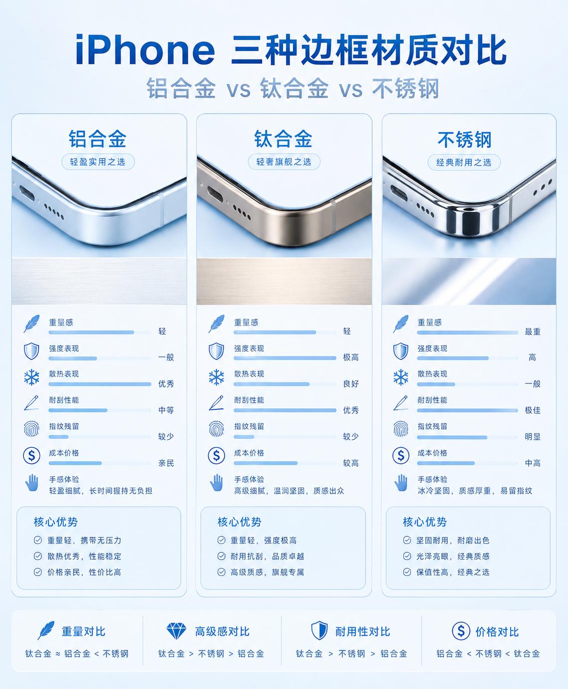 苹果这些年的边框演进，本质上是在平衡：重量、强度、散热、耐用性与成本