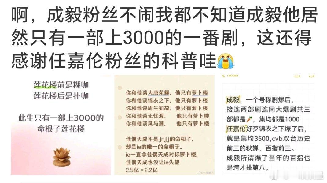 谢谢任嘉伦粉丝的科普​​​