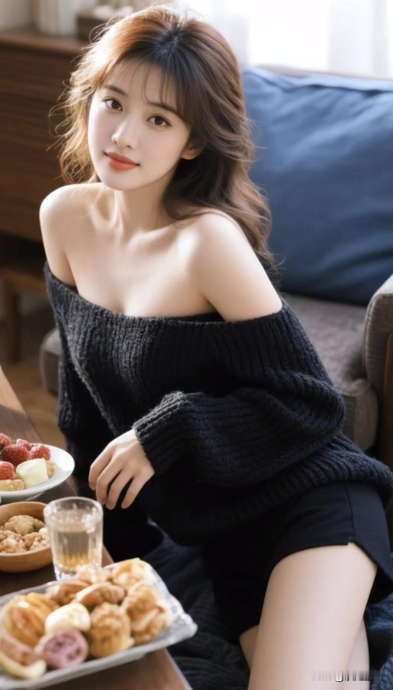 慵懒午后，甜美少女与甜点相伴甜系下午茶精致甜点下午茶温柔系甜品照精致甜点下