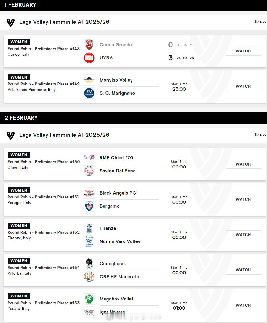 【意甲女排本轮赛程对阵：圣乔瓦尼保级关键战】中国排球留洋动态国际排坛动态北京