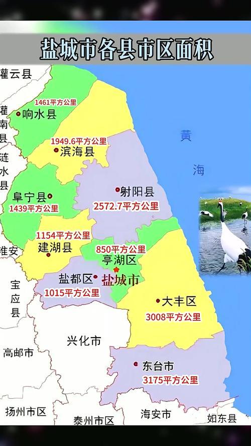 盐城各区县边界呈现出类似刀切的高平整感，是这片区域特殊的成陆历史、垦殖开发脉络和
