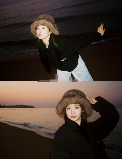 这可爱程度谁能扛得住啊，像一只乖巧的小动物。张艺凡很适合这种柔和的造型，把她清新