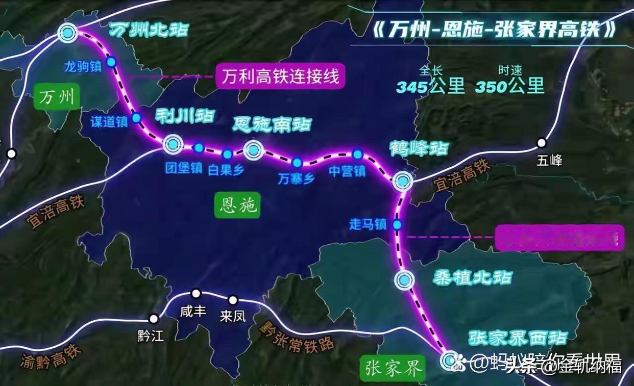 万州到恩施到张家界的高铁短期内是没希望建设的。万州到利川这一段其实就是郑渝高铁和
