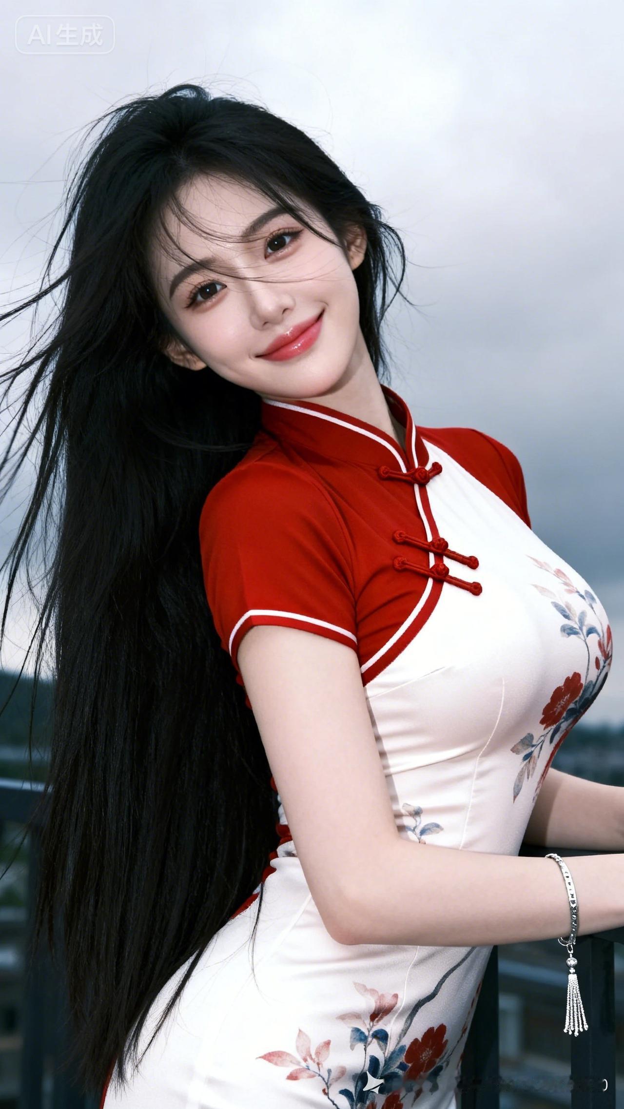 优雅旗袍少女，气质如花绽放！