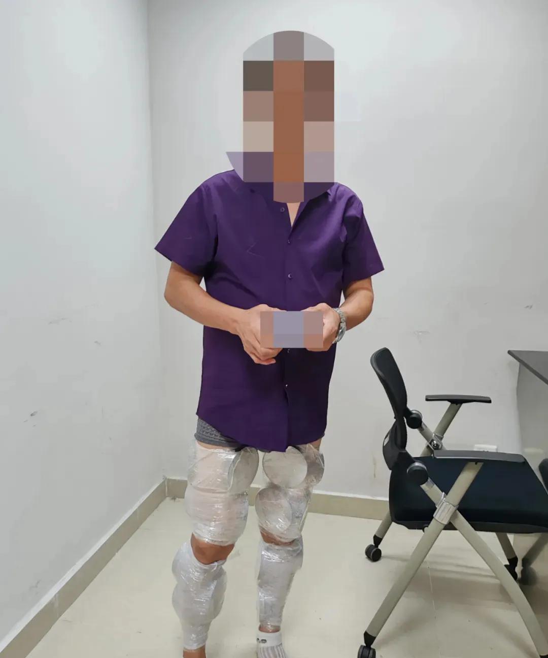 港珠澳大桥海关工作人员在绿色通道巡查时发现一男子神情紧张、步态异常，遂将其叫住进