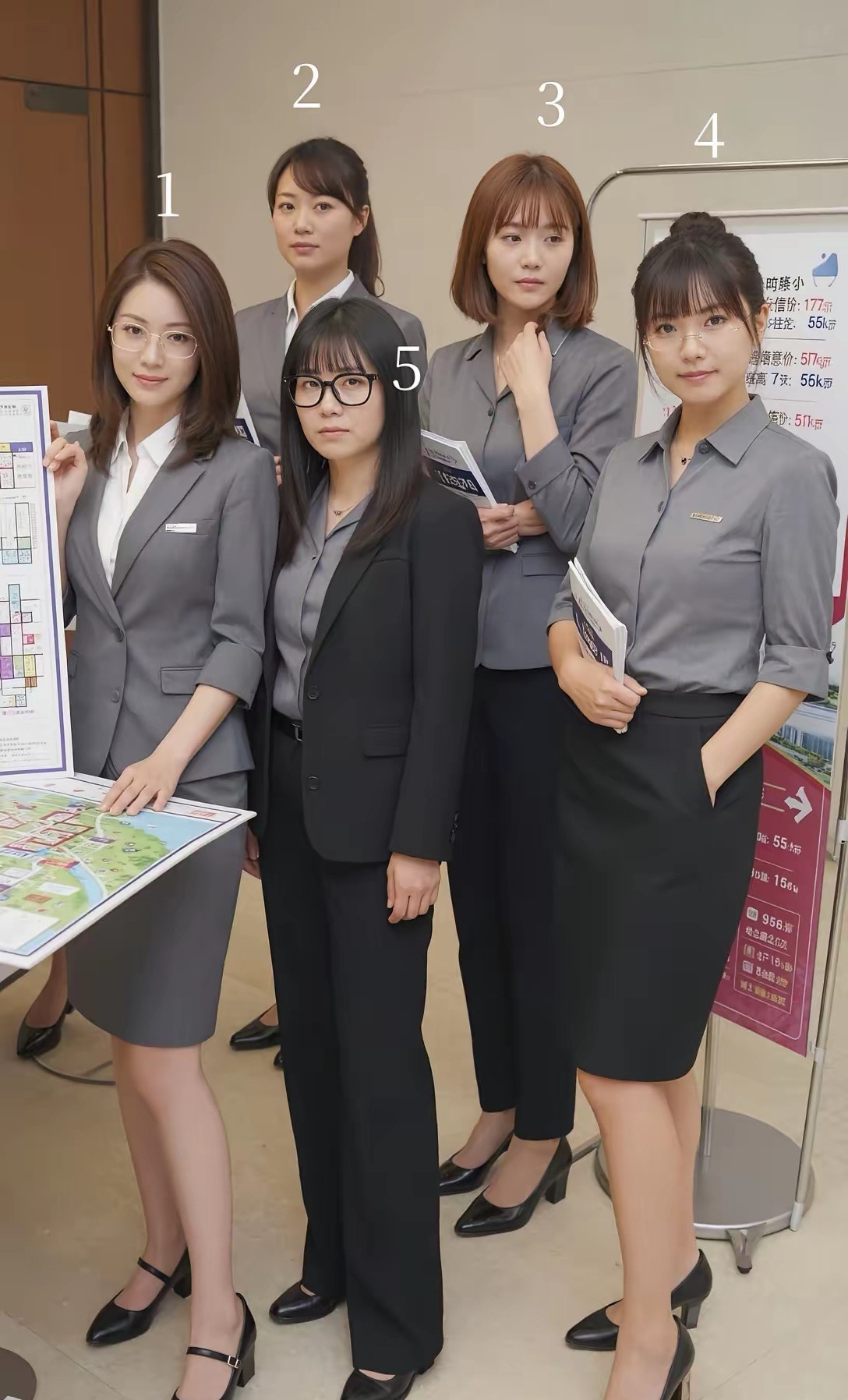 公司五位单身女同事，如果让你选一个做老婆，你觉得哪个最合适？