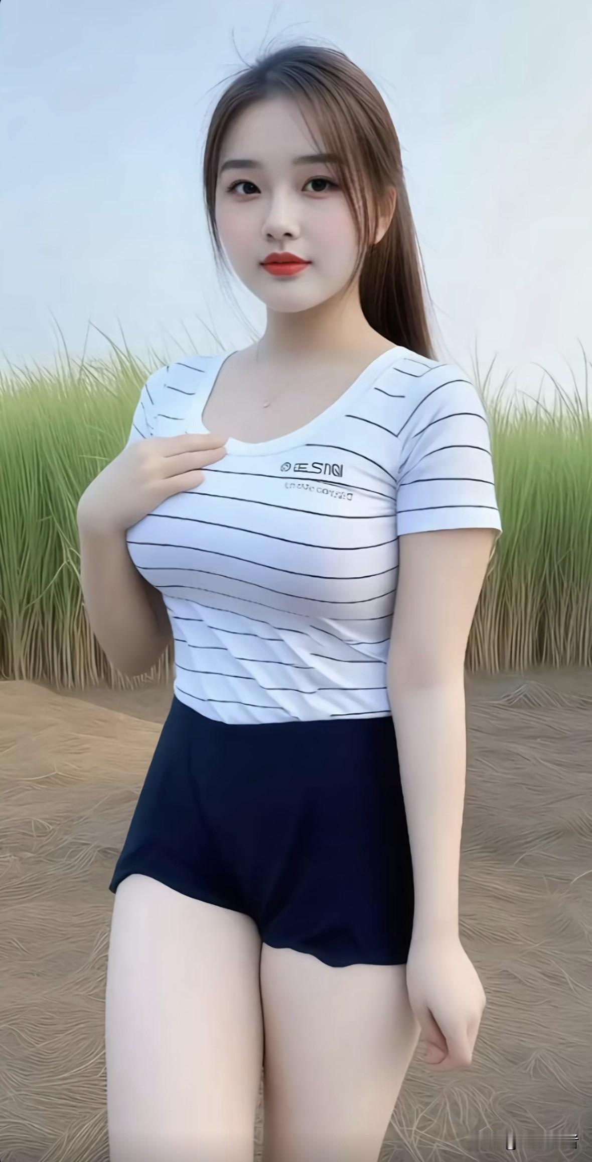 轻纱拂面，风姿绰约。