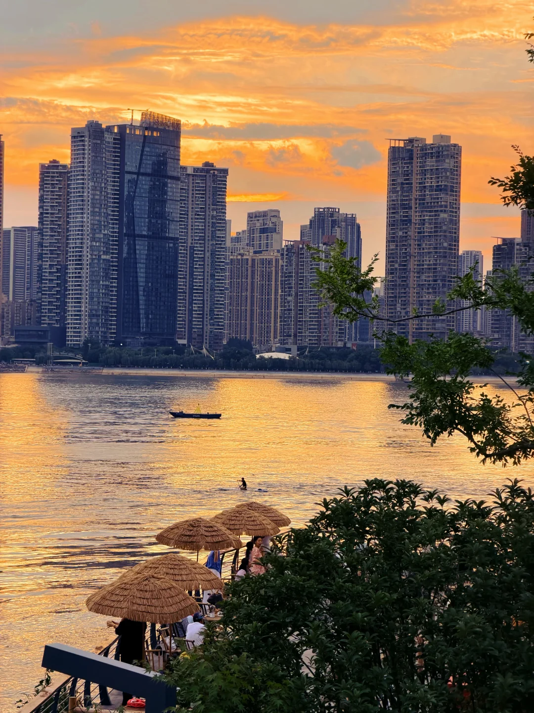 6.20实拍‼️武汉日落🌅武昌湾杀疯了