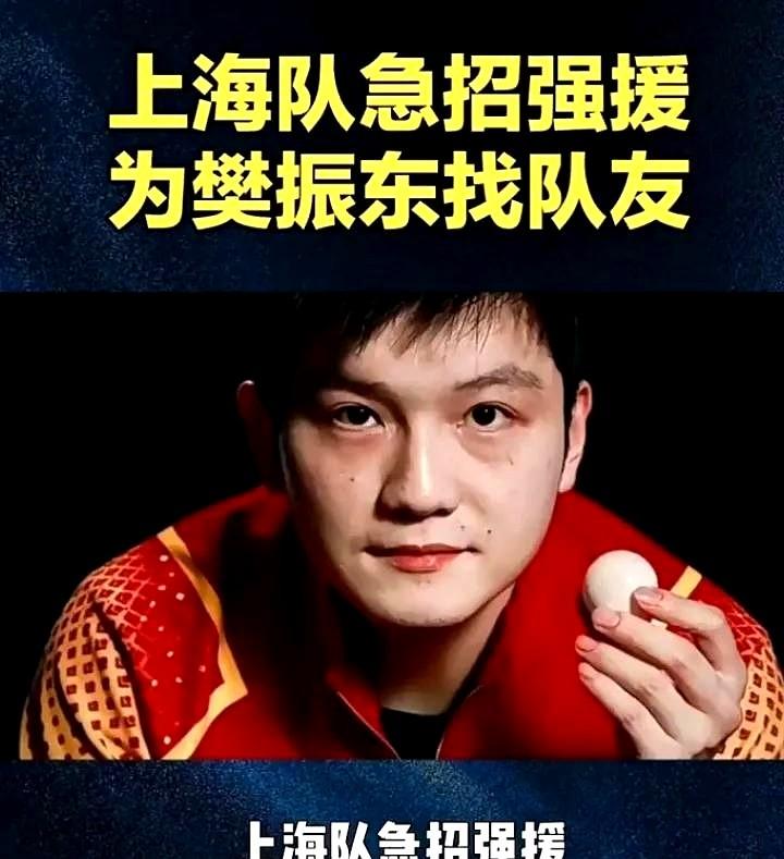 全运会刚结束上海队就火急火燎的招聘强援。为樊振东找最强队友。网友又说许昕是北