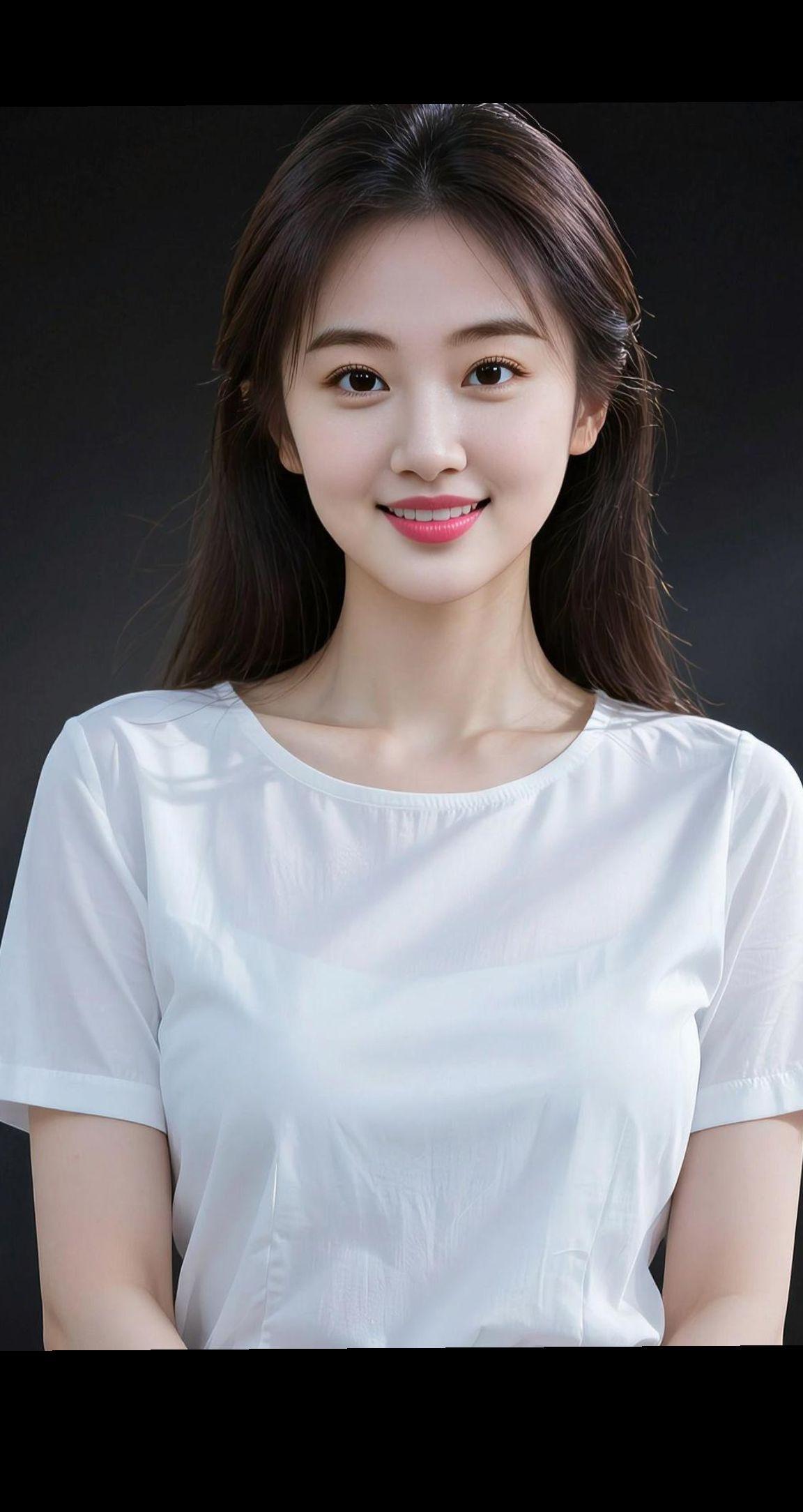 AI白衣纯美写真随变ai随便玩高颜值美女