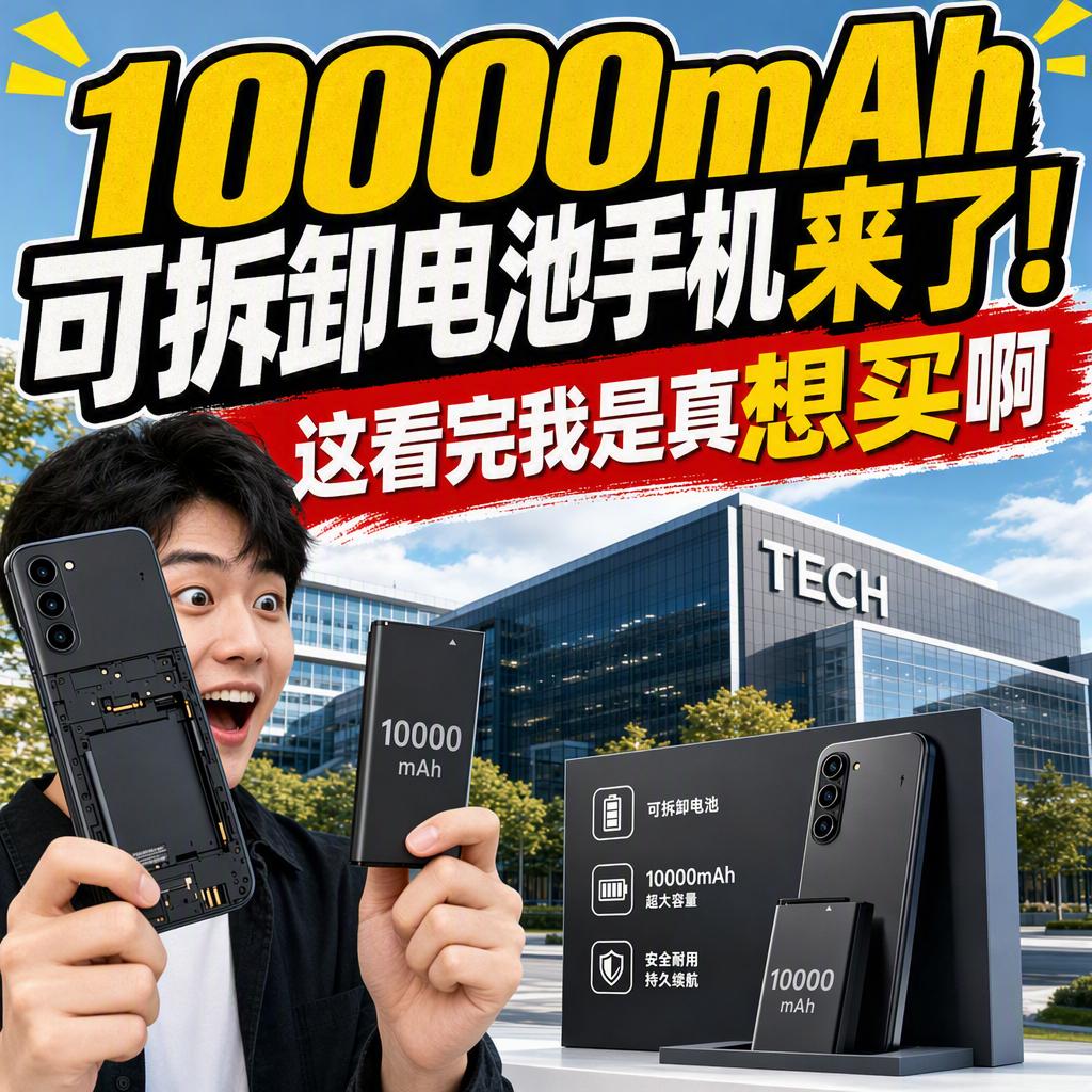 现在满大街都在拼百瓦快充，但看完这台10000mAh可拆卸电池的手机，我反而觉得