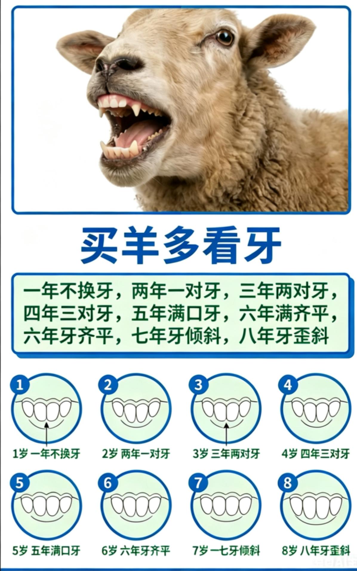 新手养羊,要学会哪些?看羊的年龄！农村养羊技巧养羊避坑农村羊养殖技巧