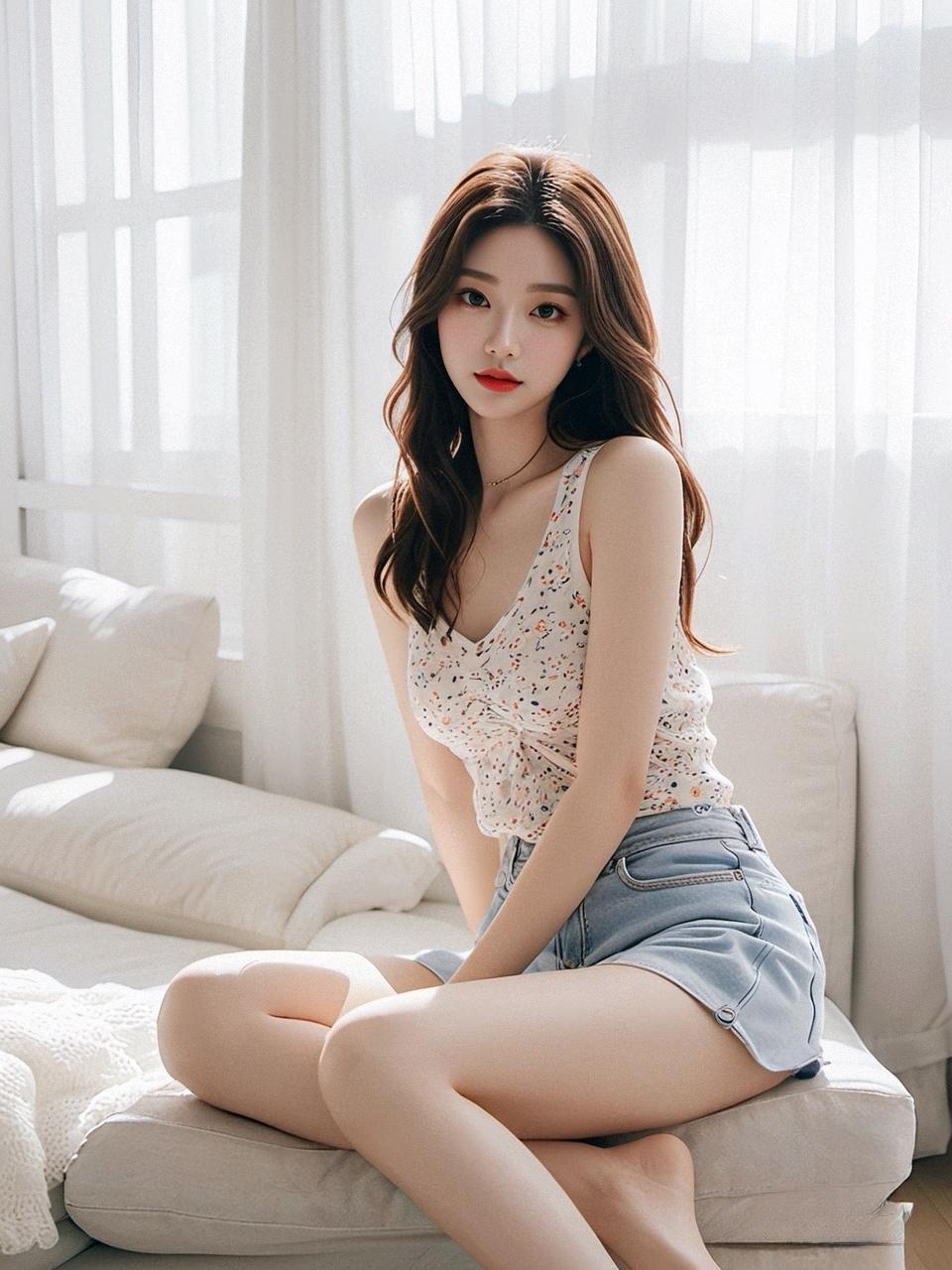 美女写真美女壁纸甜美女孩高颜值美女居家写真