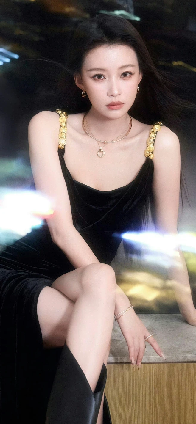 孙怡 开叉裙写真，身材是真撩人
