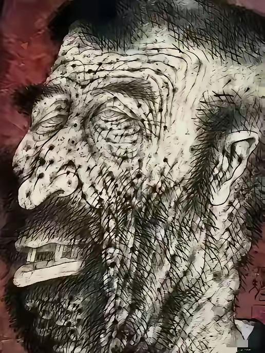 这画风绝了，下面三幅画是清华美院教授戴顺智先生的名作，据说这是他家祖辈三代的素描