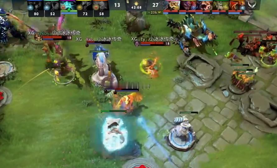 XG通过一波漂亮的守眼团战打灭带盾的Refuser，随后把握强势期一波带走对手将