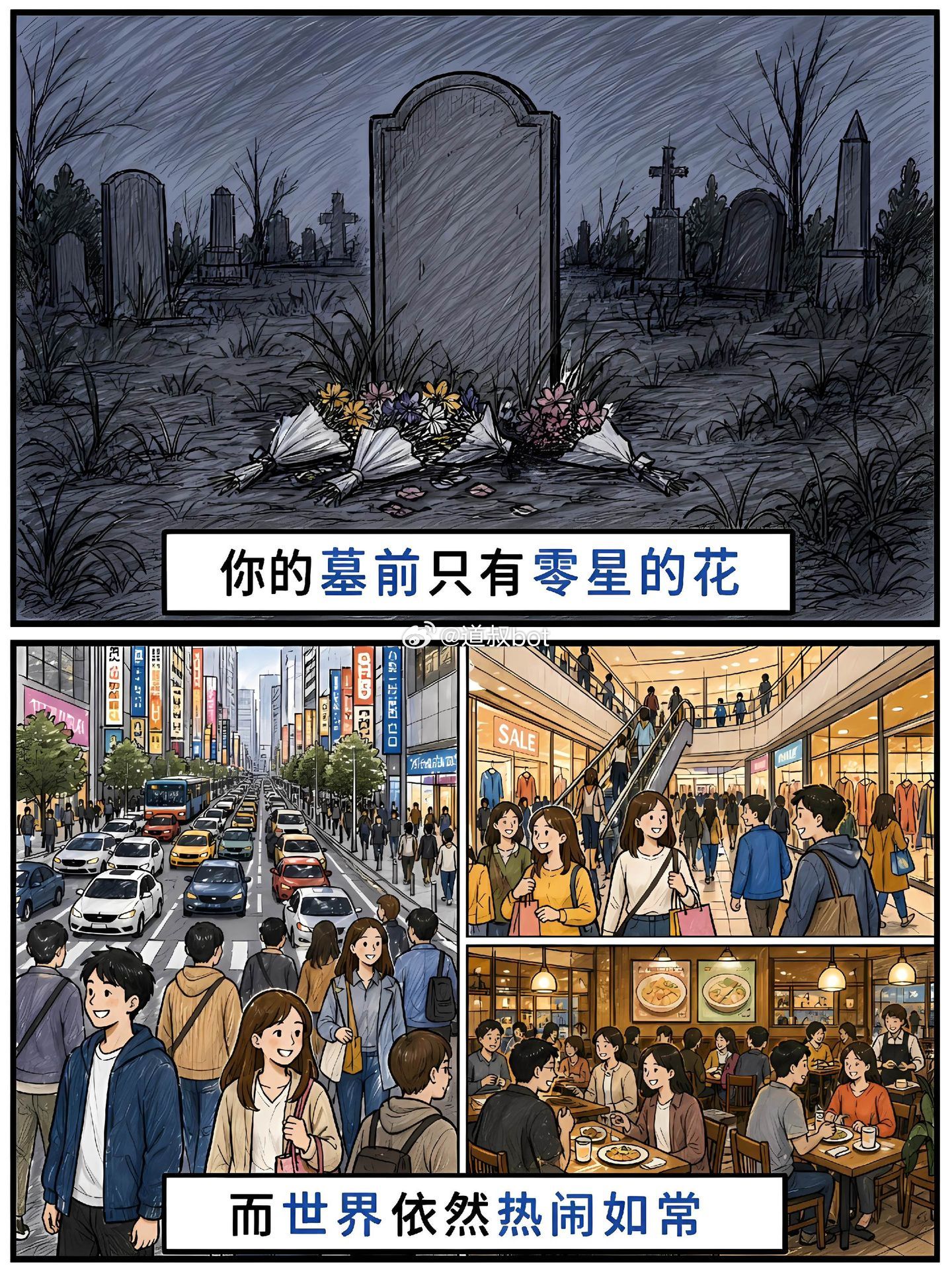 人世间最大的公平就是每个人都会死亡！
