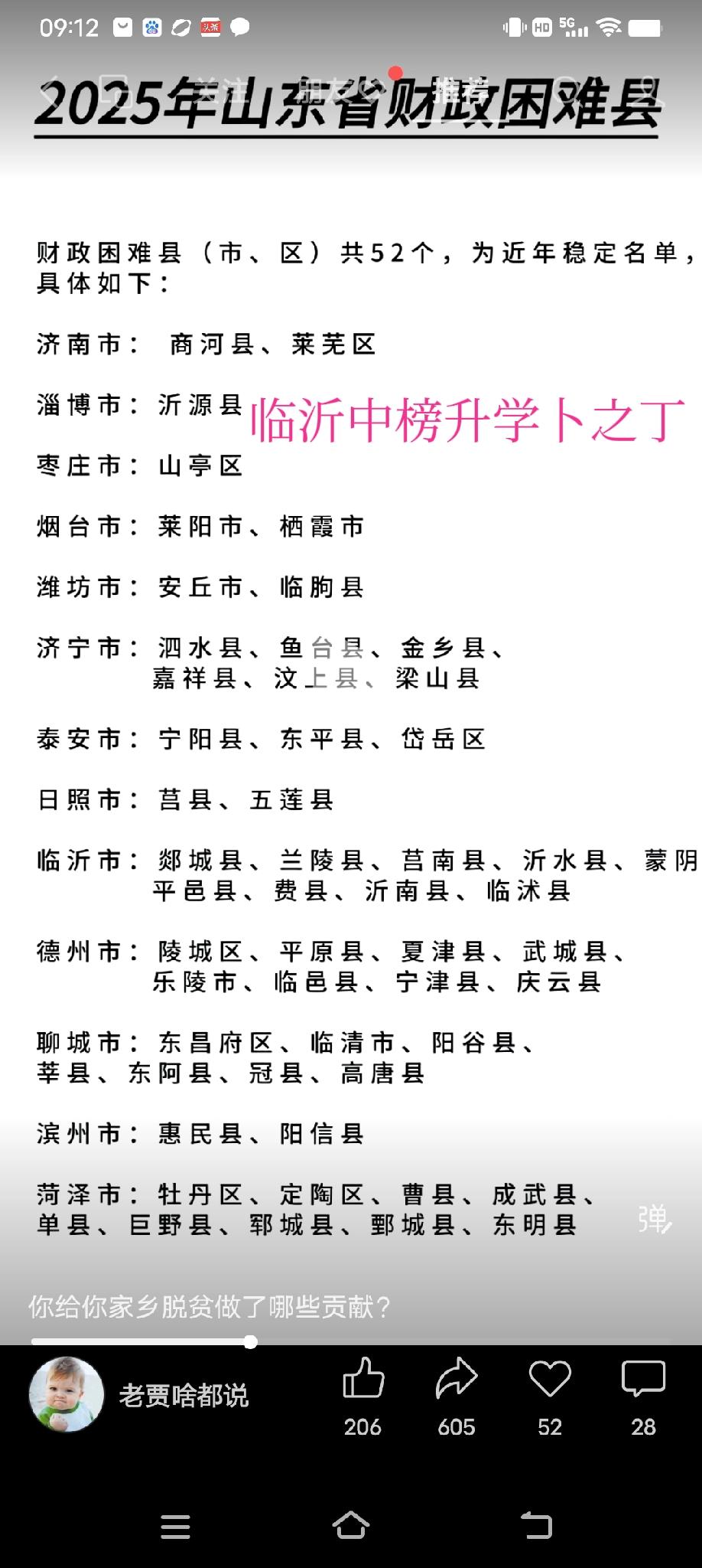 2025年山东财政困难县，济南两个，一个是商河县，一个是莱芜区。按理说，莱芜区不