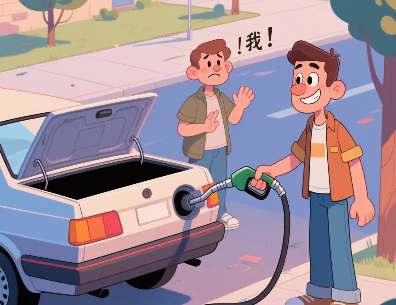 朋友总是借我车，还车时总是油箱见底，我一个抽油泵教他做人说出来你们可能不信，我那