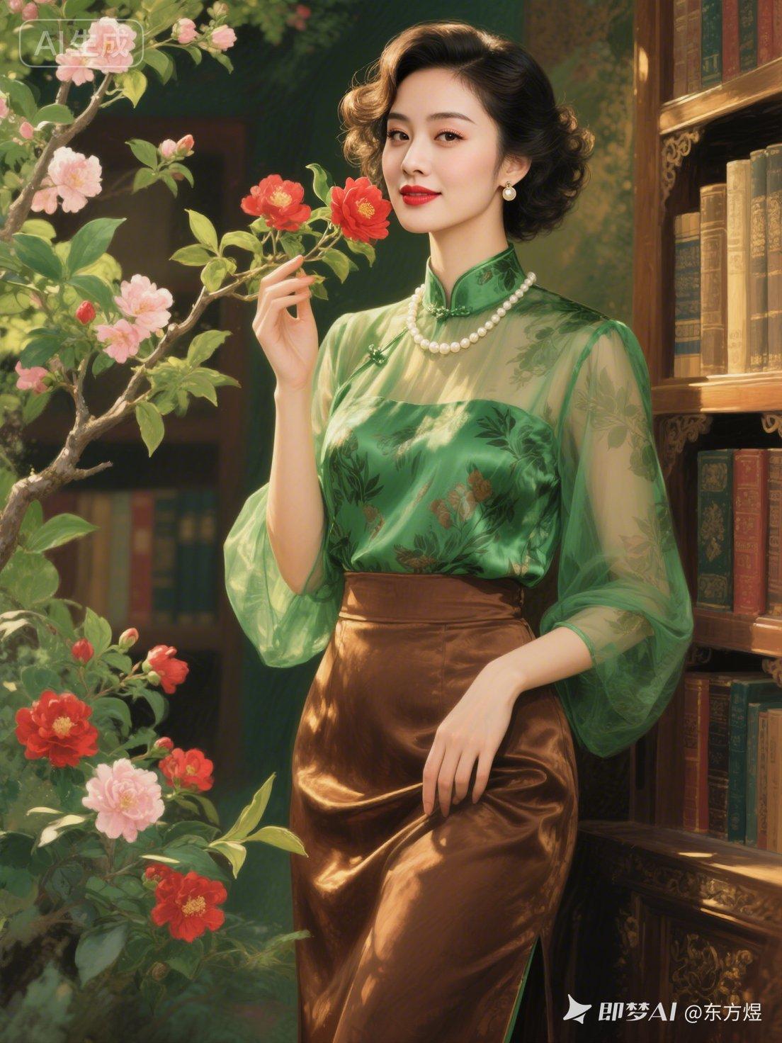 复古风穿搭指南：绿意盎然，红艳动人！