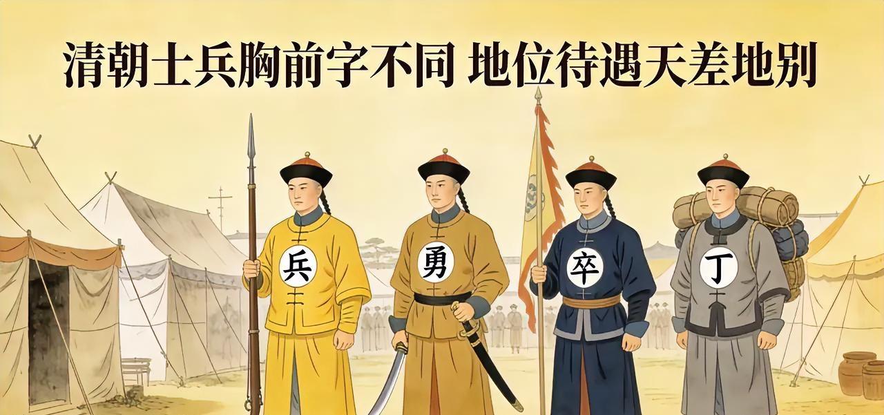 清朝士兵胸前的"兵卒勇丁"：一眼看穿谁是铁饭碗，谁是送死的炮灰​看清朝剧别再