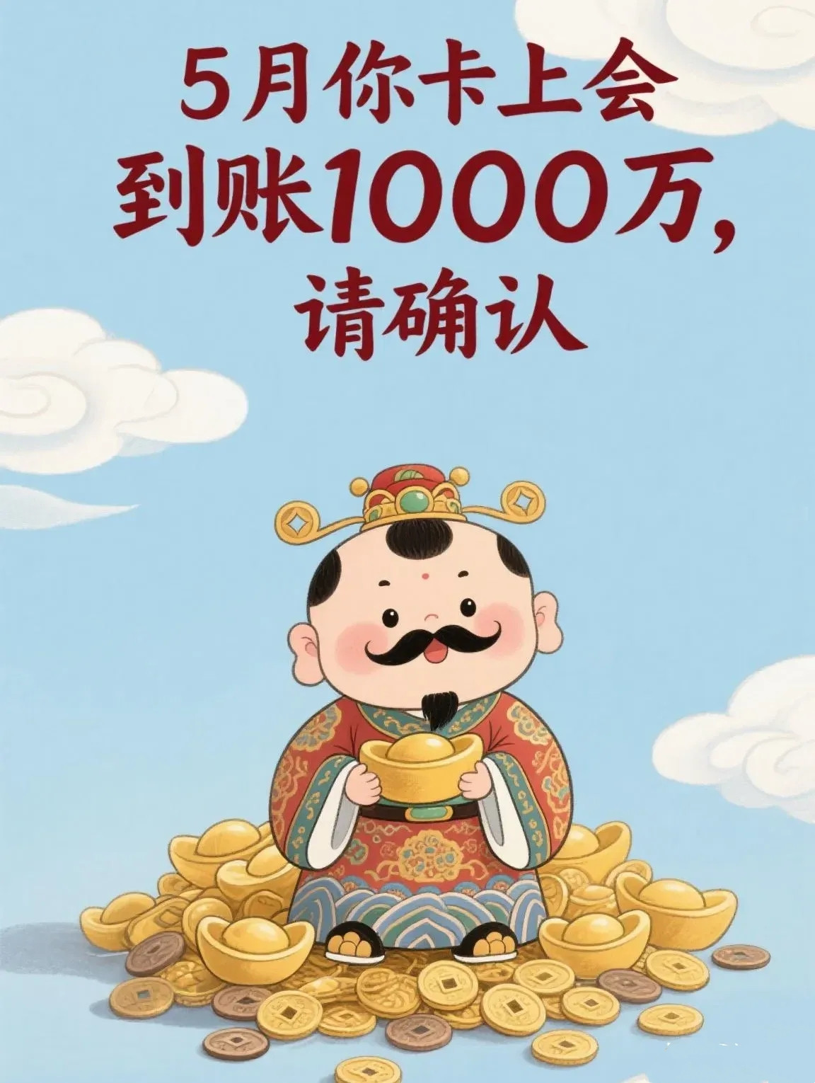 五月这财运直接炸锅了！整整1000万正在疯狂往你账户奔袭，这可是能直接改变人生的钱啊！有了这笔天降巨