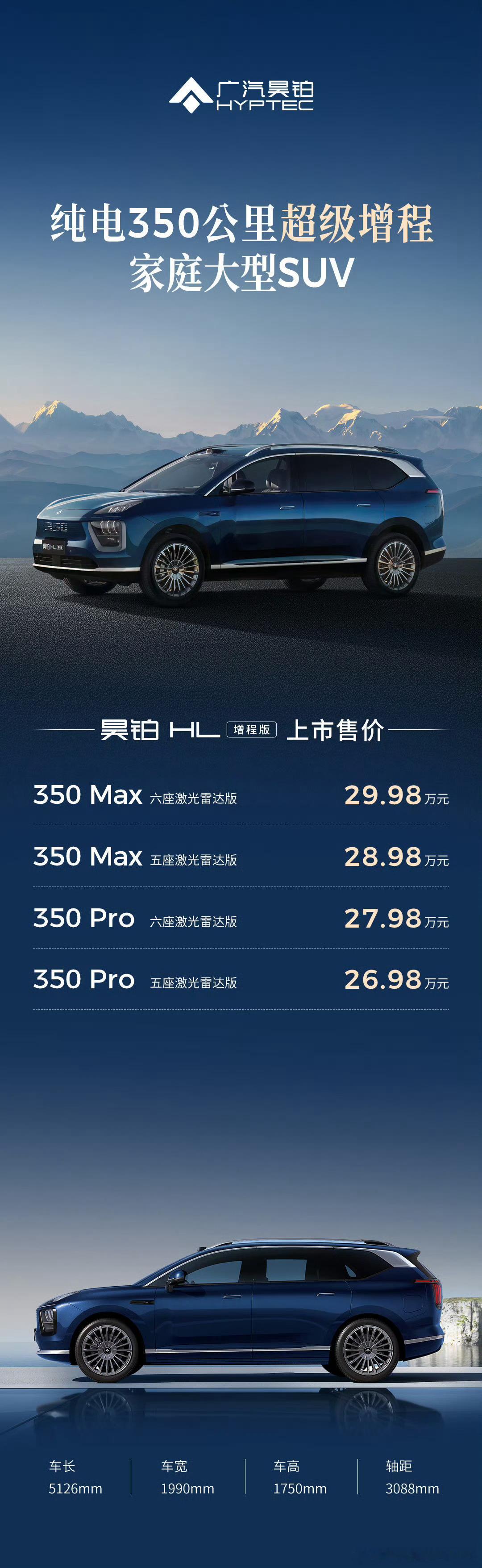 广汽昊铂这次真的挺拼[笑着哭]该有的都有了，这价位不该有的也给安排了！售价方面