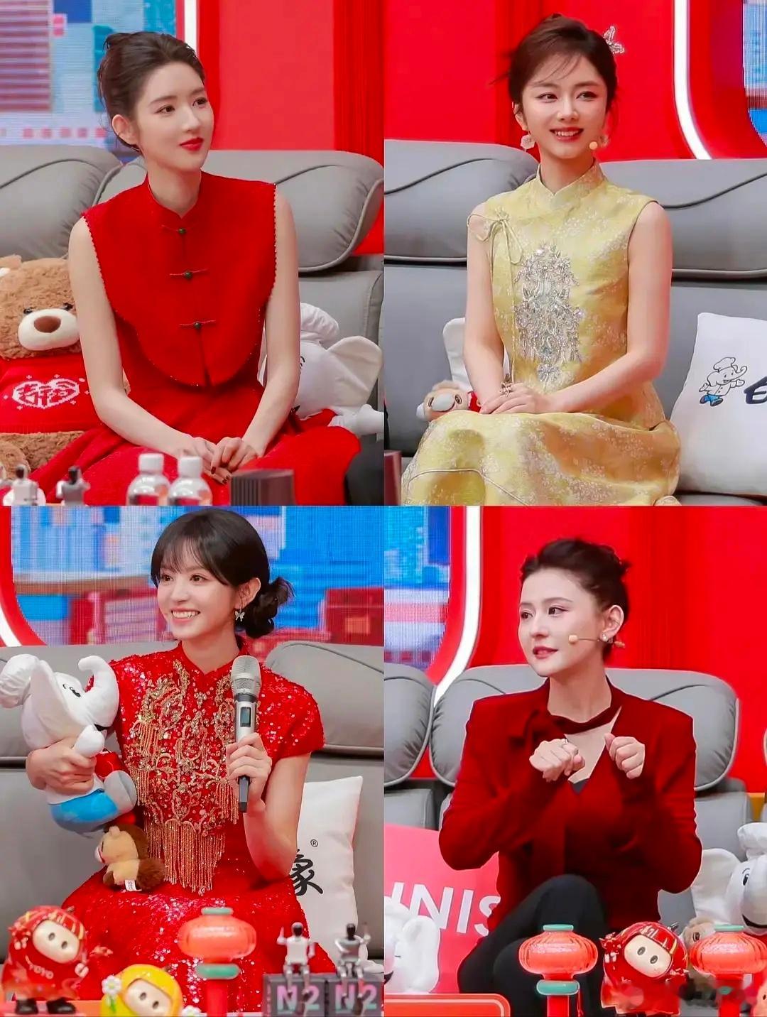 内娱女明星央视春晚造型，各位都长得好漂亮啊，特别端庄