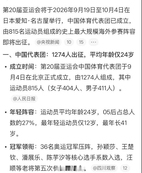 史上最大规模海外参赛，没有LOL。。。之前LOL还说什么中日关系，精简运动员。搞