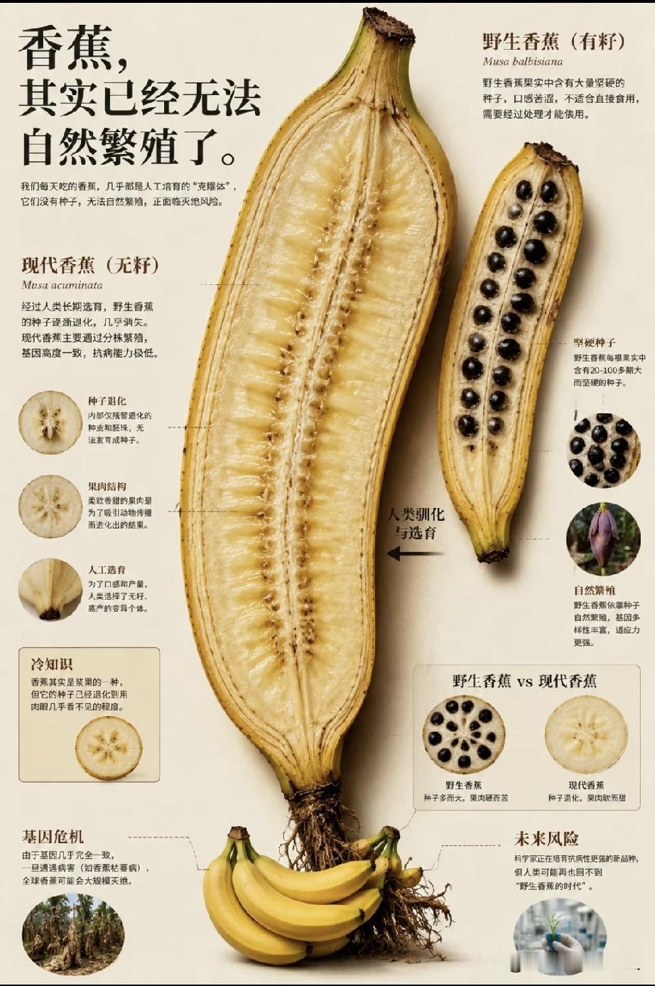 科普一下现代香蕉已经不能自然繁殖