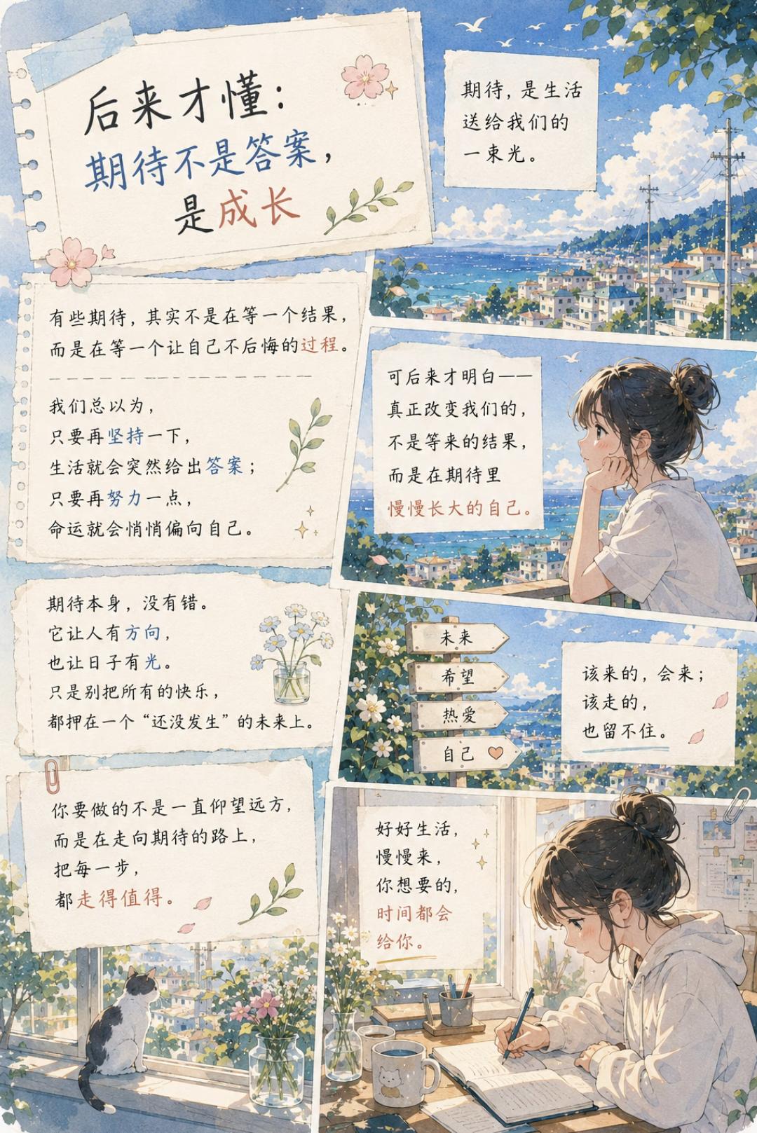 我们总以为，只要再坚持一下，生活就会突然给出答案；只要再努力一点，命运就