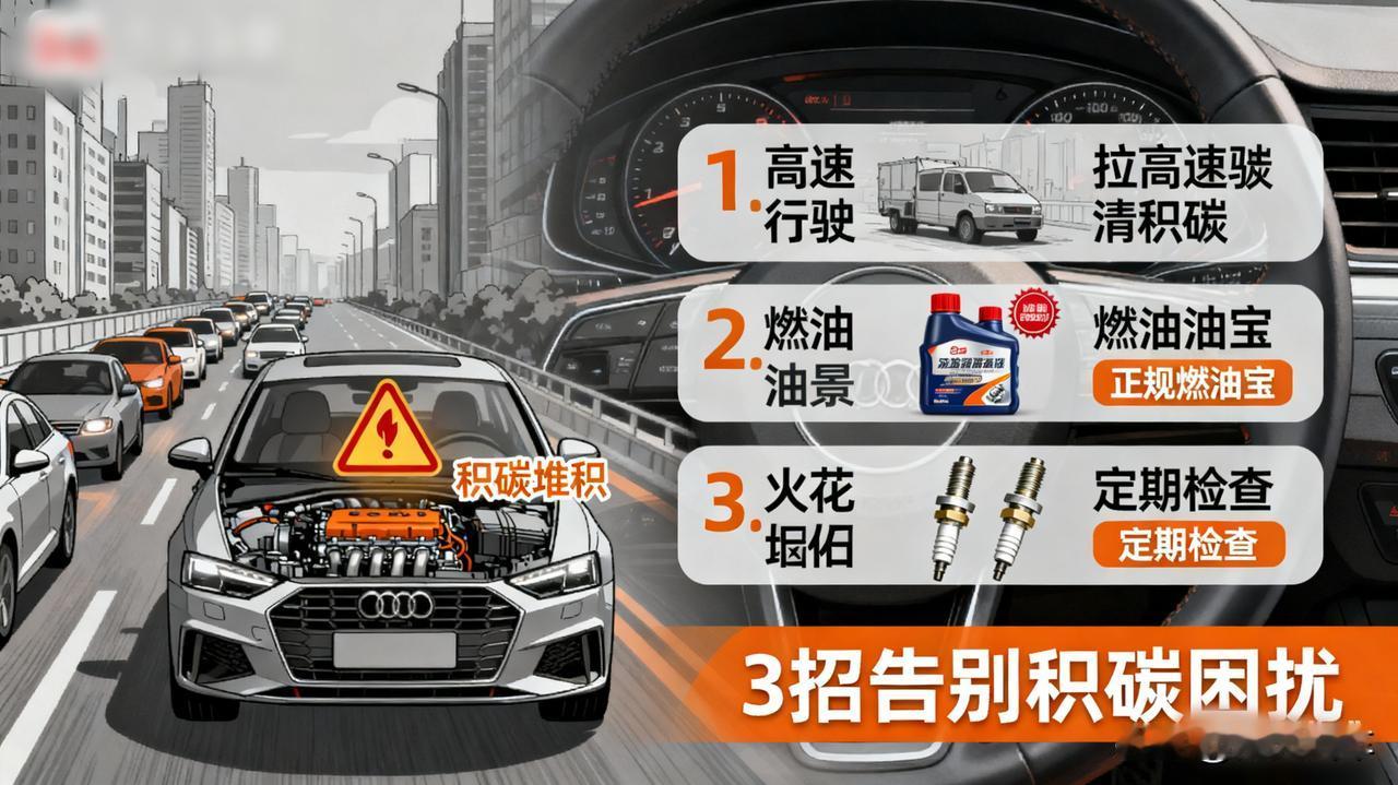 长期短途开车,发动机积碳怎么办?建议:1.偶尔跑跑高速拉一拉;2.每几千