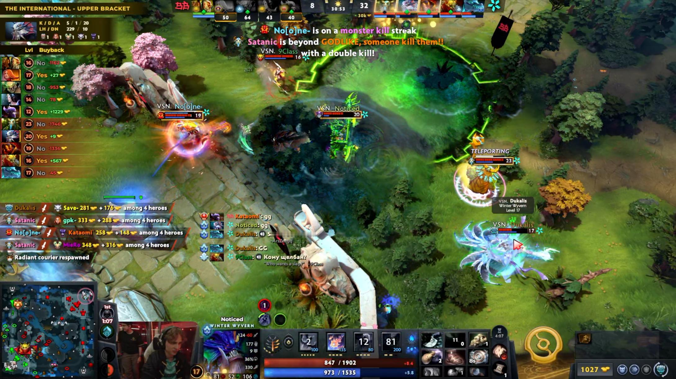 DOTA2TI15淘汰赛胜者组第一轮Vision对阵BB战队BO3决胜局，经过