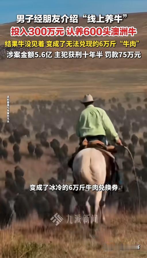 “万万没想到！”6月15日报道，上海，一男子在朋友介绍下，下载了个养牛APP，对