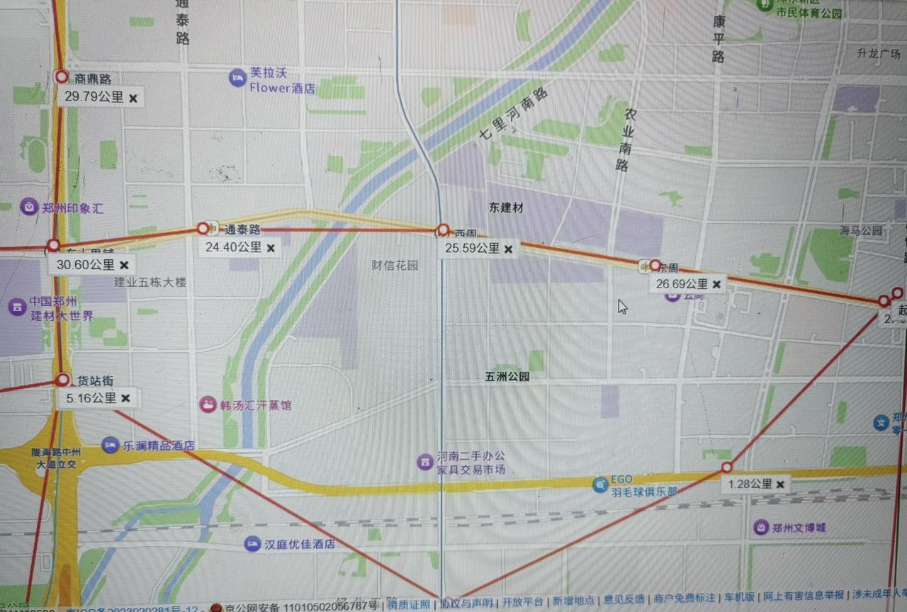 郑州地铁10号线自制规划图线路名称：郑州地铁10号线起止点：省骨科医院-上街