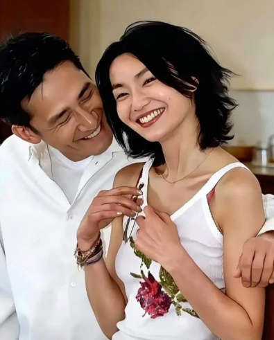 梁朝伟与张曼玉旧照，发现每一张照片里，梁朝伟的眼睛都有星星，笑容特别灿烂。怪不