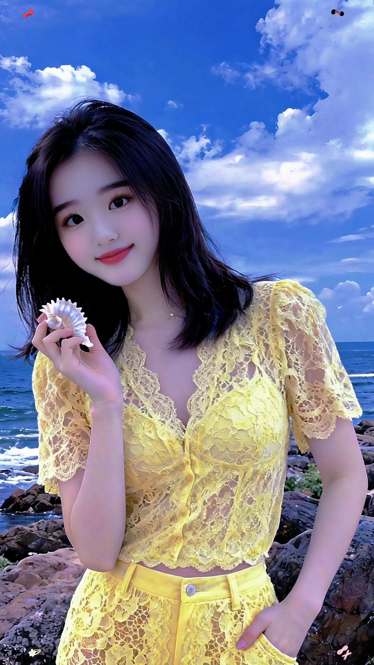 气质美女小姐姐海边美女最美的样子海边的风景