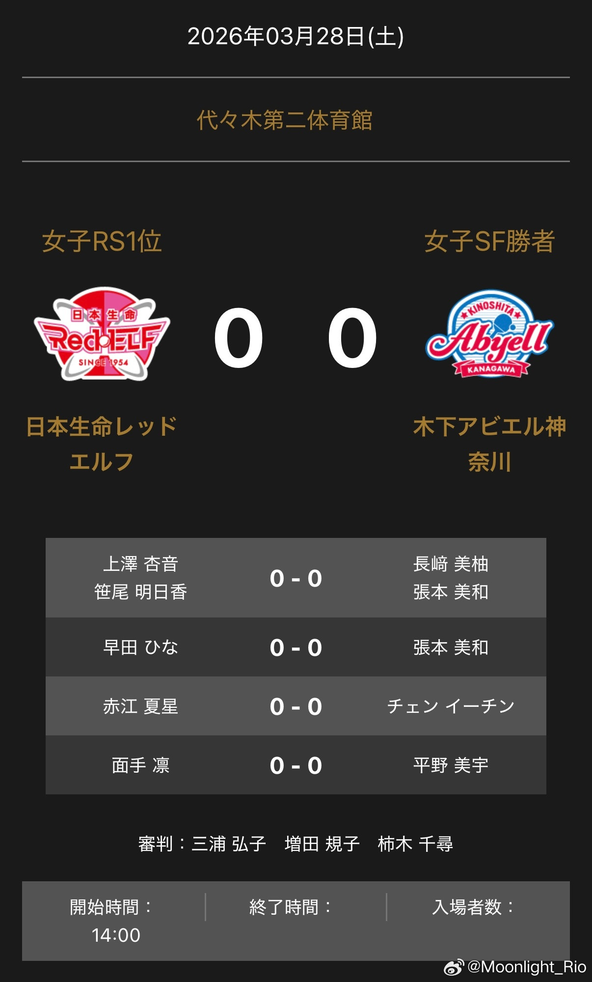 T联赛2025-2026赛季季后赛13:00女子决赛日本生命🆚木下神奈